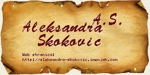 Aleksandra Skoković vizit kartica